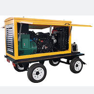 Generator z przyczepą o mocy 100 kW do pracy ciężkiej